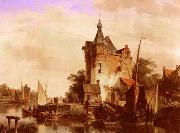 European city landscape, street landsacpe, construction, frontstore, building and architecture. 145 unknow artist